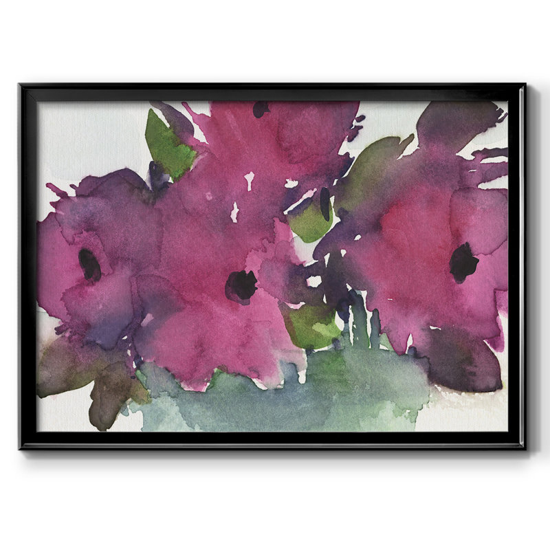 Floral Pretty II, reproduction d'art sur toile, H 30 po x l 44 po, Noir