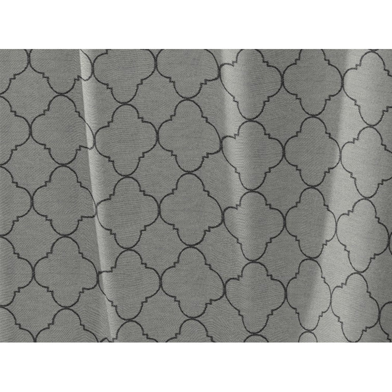 Uppingham Eyelet Opaque Curtain, Black/Grey, 145 W x 225 D cm