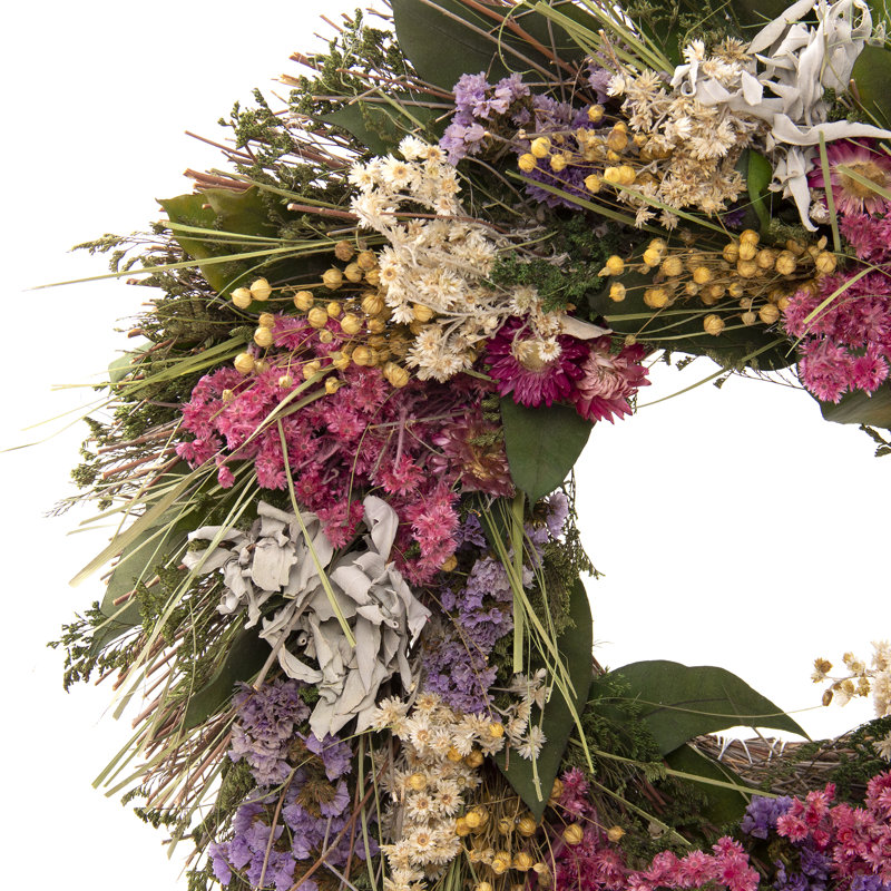 19" Handmade Dried Spring Sage Wreath