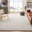 Tapis bleu / brun en laine touffeté à la main Conley-417383618
