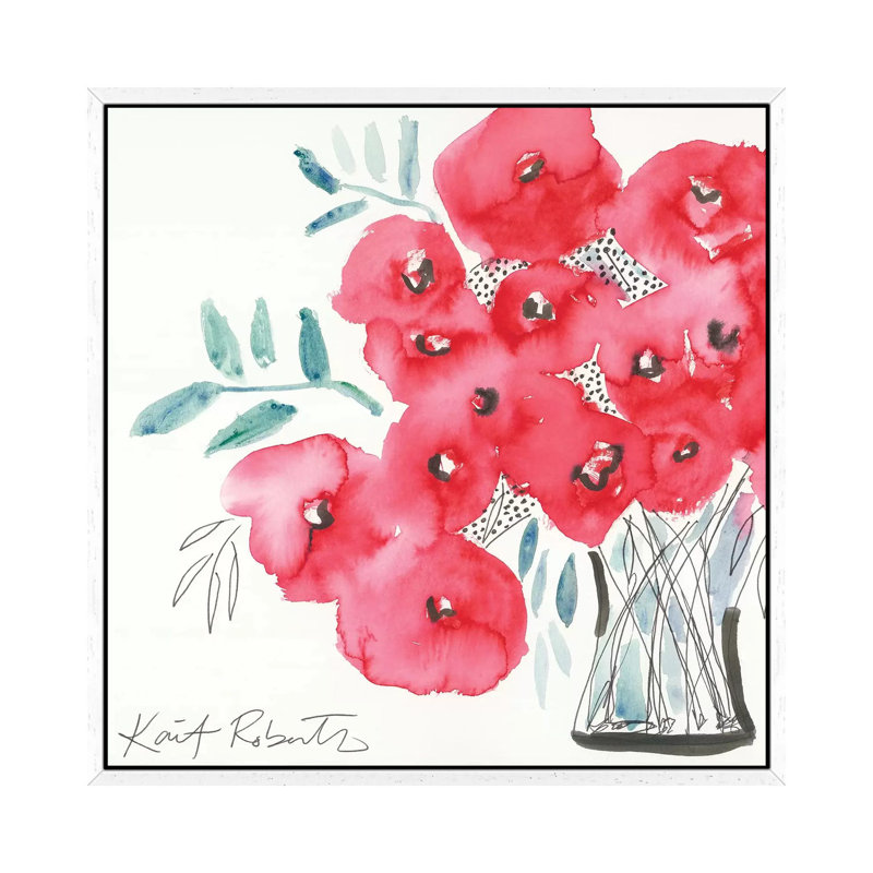 Delighted In The Light by Kait Roberts - Painting on Canvas, 45.72cm H x 45.72cm W x 3.81cm D, White Framed