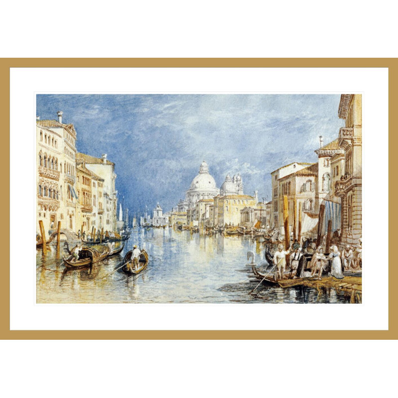 «The Grand Canal Venice» par Joseph Mallord William Turner, impression giclée sur cadre, H 29,4 po x l 41,5 po