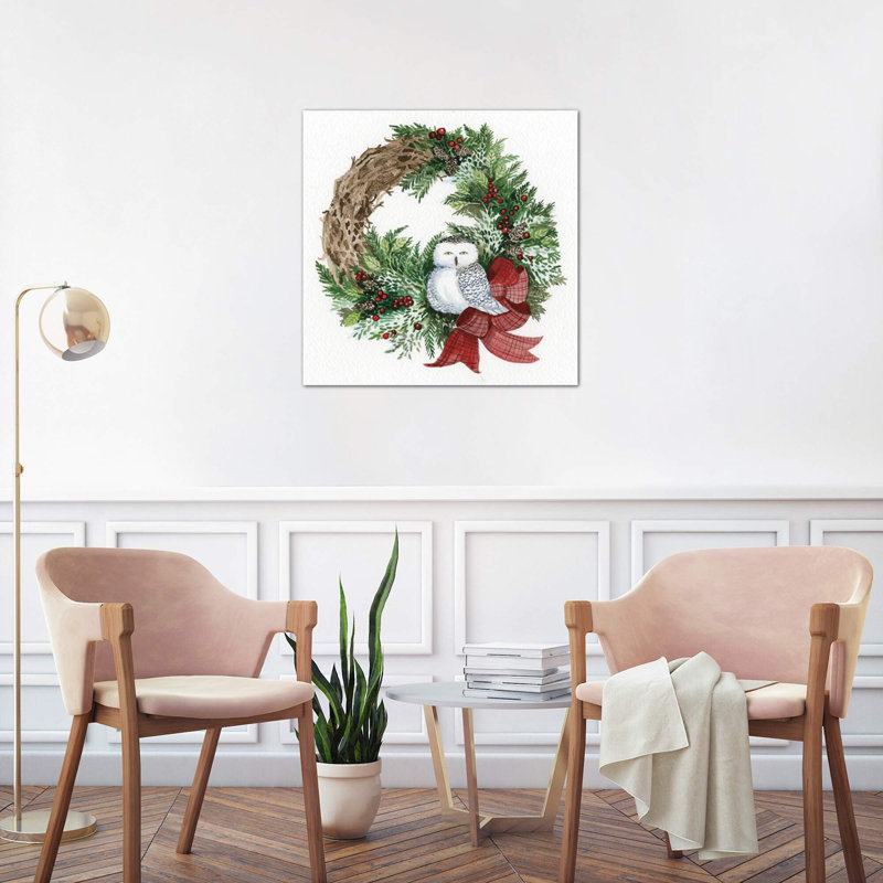 Holiday Wreath by Kathleen Parr McKenna - Wrapped Canvas Print, 45.72 cm H x 45.72 cm W x 1.91 cm D
