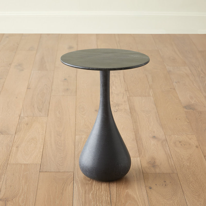 Marble End Table, 21" H x 14.75" W x 14.75" D