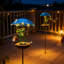Mangeoire solaire en métal pour grenouille, décoration de jardin extérieur pour pelouse de patio