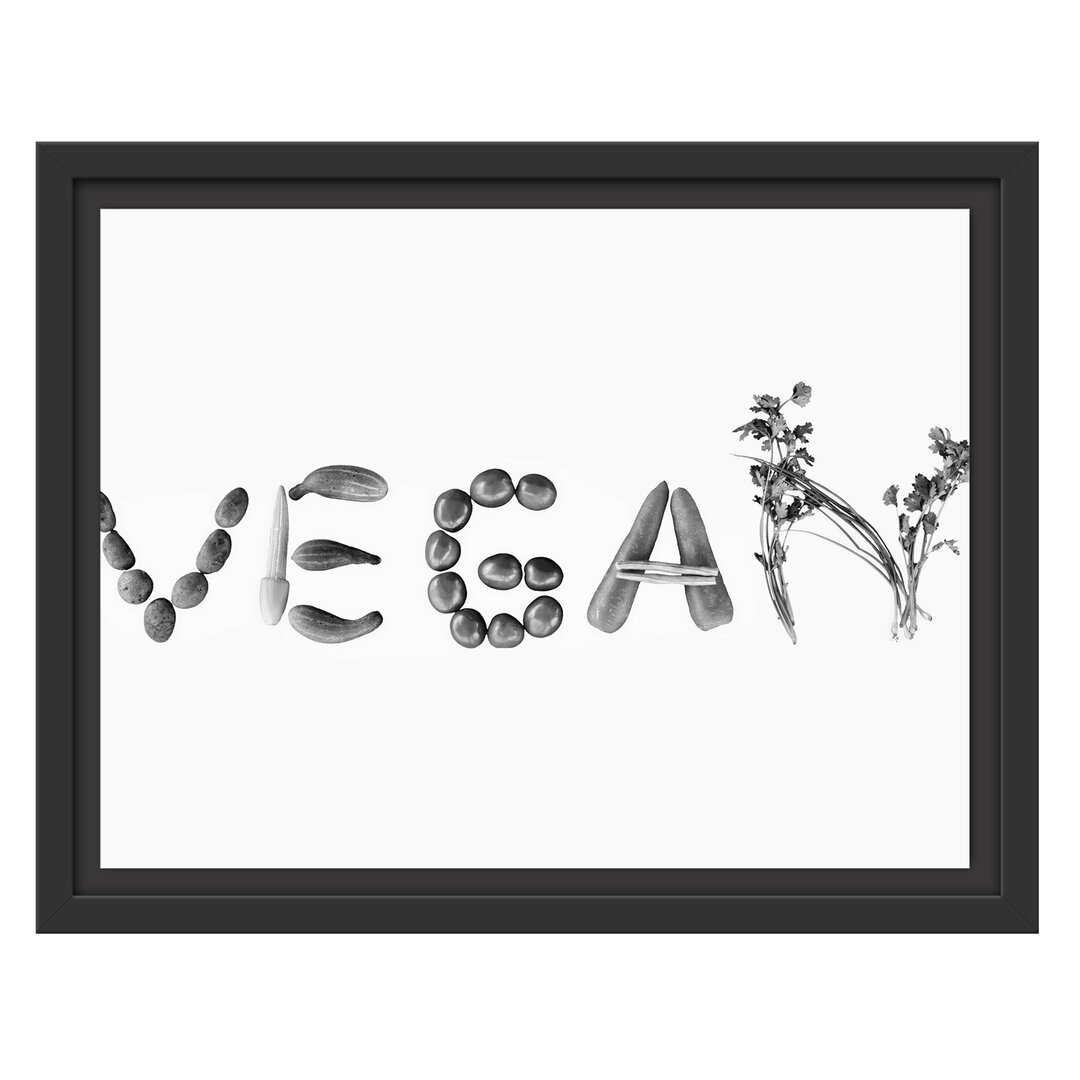 Gerahmtes Wandbild Vegan Gemüse