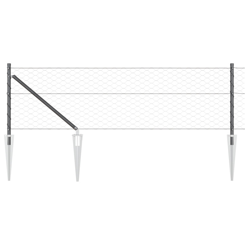 60cm H x 2500cm W Metal Fence Panels