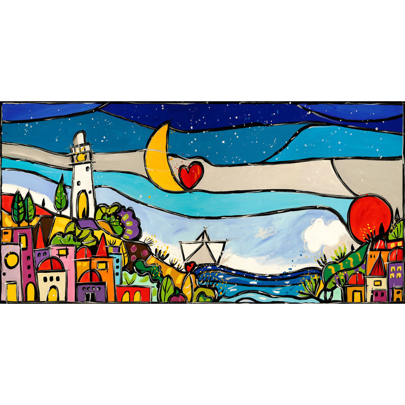 2WA6241 There Is Love Between Us by Wallas - Wrapped Canvas Art Prints, 50cm H x 100cm W x 4cm D