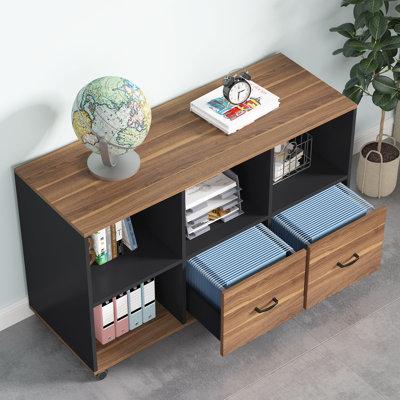 43.31'' Wide 2 -Drawer Mobile File Cabinet