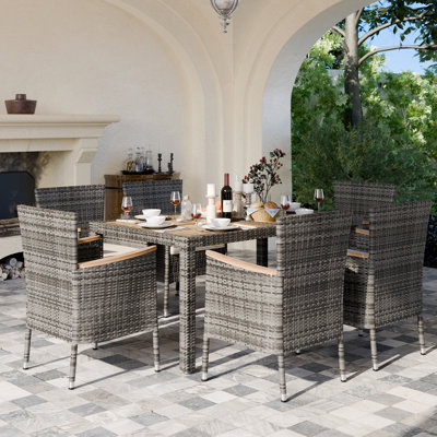 Autymn 6 - Person Outdoor Dining Set with Cushions