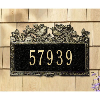 Woodland 1-Line Wall Address Plaque