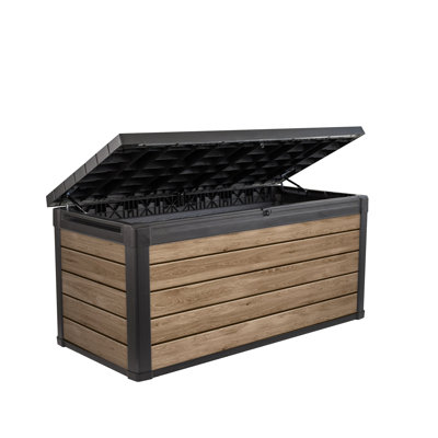Keter Signature Collection 150 Gallon Durable Resin Outdoor Storage and Organization Deck Box Ideal For Garden Patio Furniture and Supplies by Keter