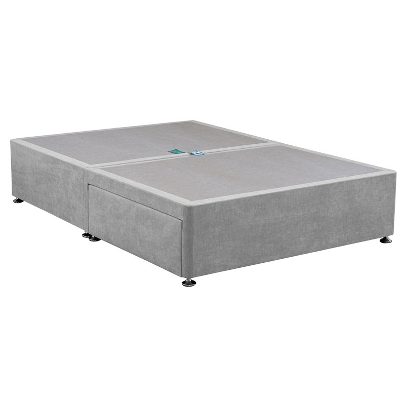 Kalsum Divan Bed Base, Casino SIlver, 2 Drawer Divan Base, Single (3')