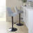 Studded Marcel Adjustable Barstool With Rounded T Footrest - Set Of  2-121973131-109578079