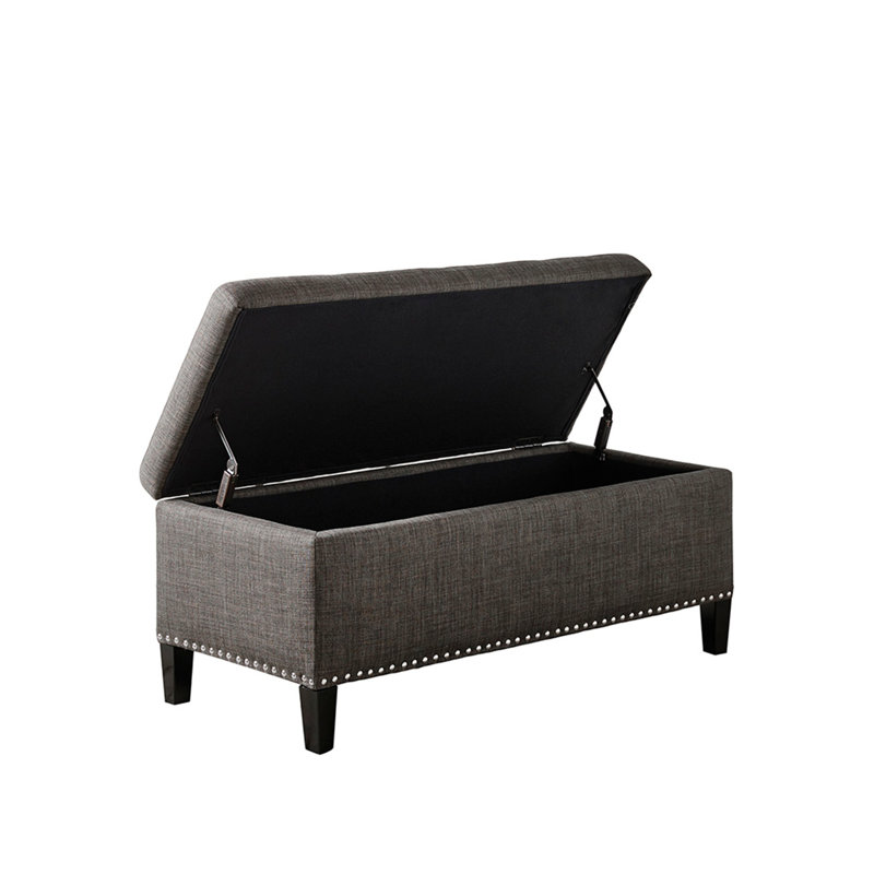 Banc de rangement capitonné à fermeture douce