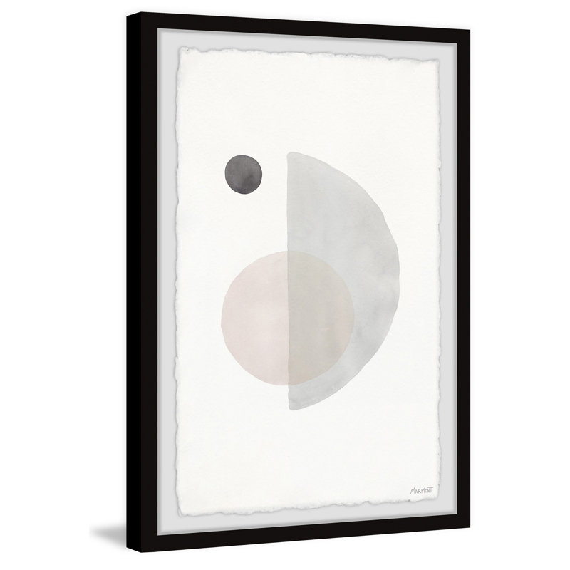 Grey Over Brown - Single Picture Frame Painting, 30 cm H x 20 cm W x 3.81cm D