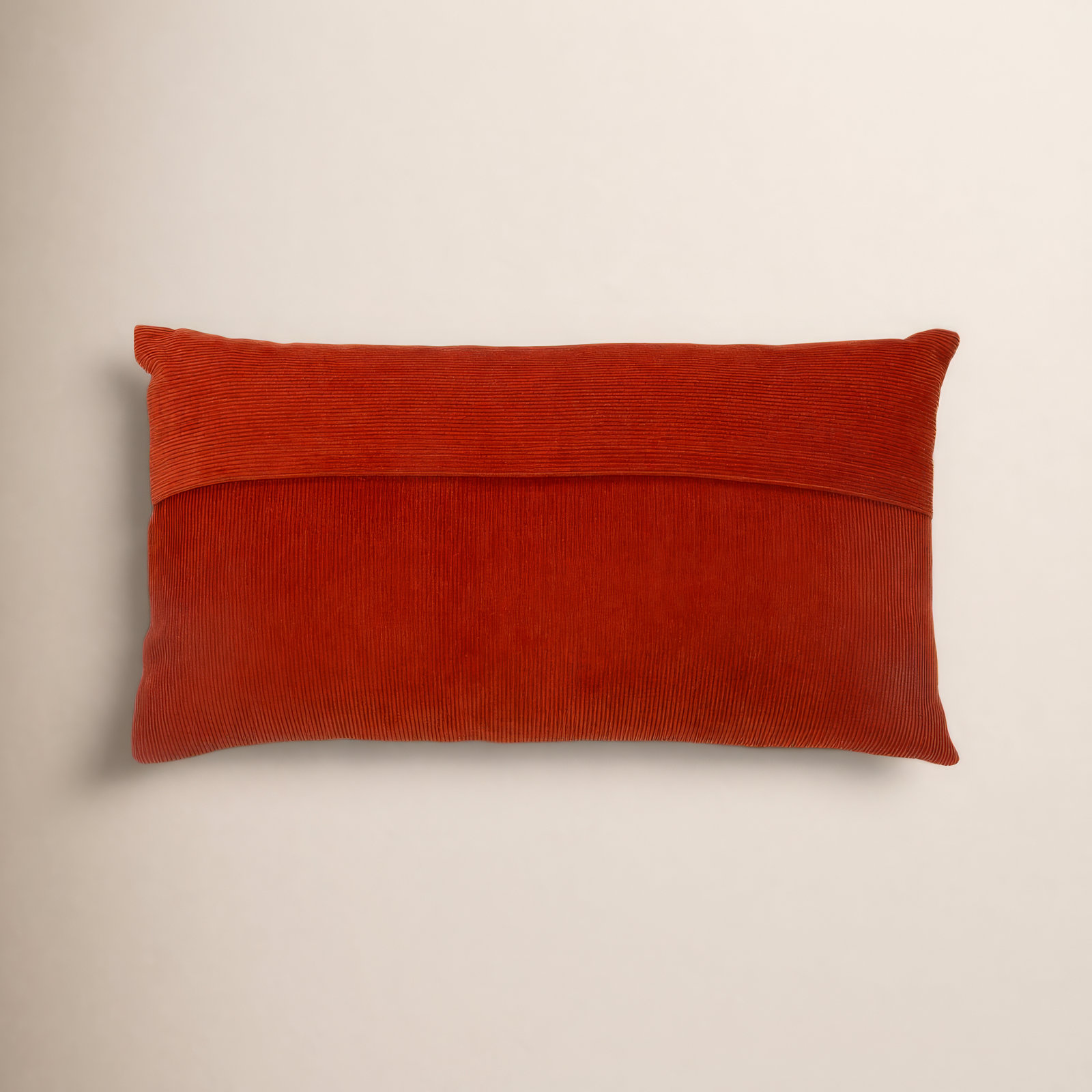 Brockett Textured Lumbar Throw Pillow, Red