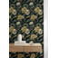 Murale de fleurs de papier peint serpent-2132545609
