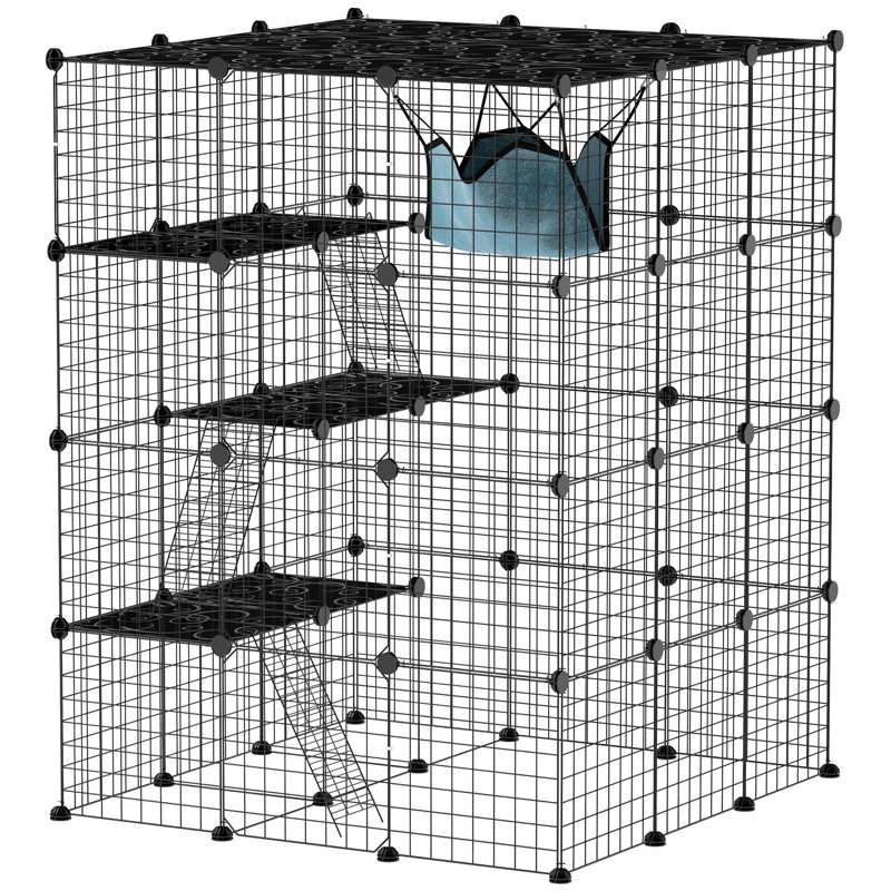 DIY Cat Indoor with Hammock, 140" H x 105" W x 105" D