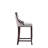 Emperor Traditional Vegan Leather Upholstered Beech Wood Bar Stool in Light Gray-90541466