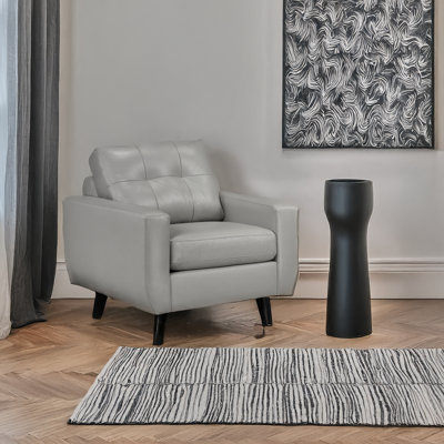 Tiena Leather Chair, Gray