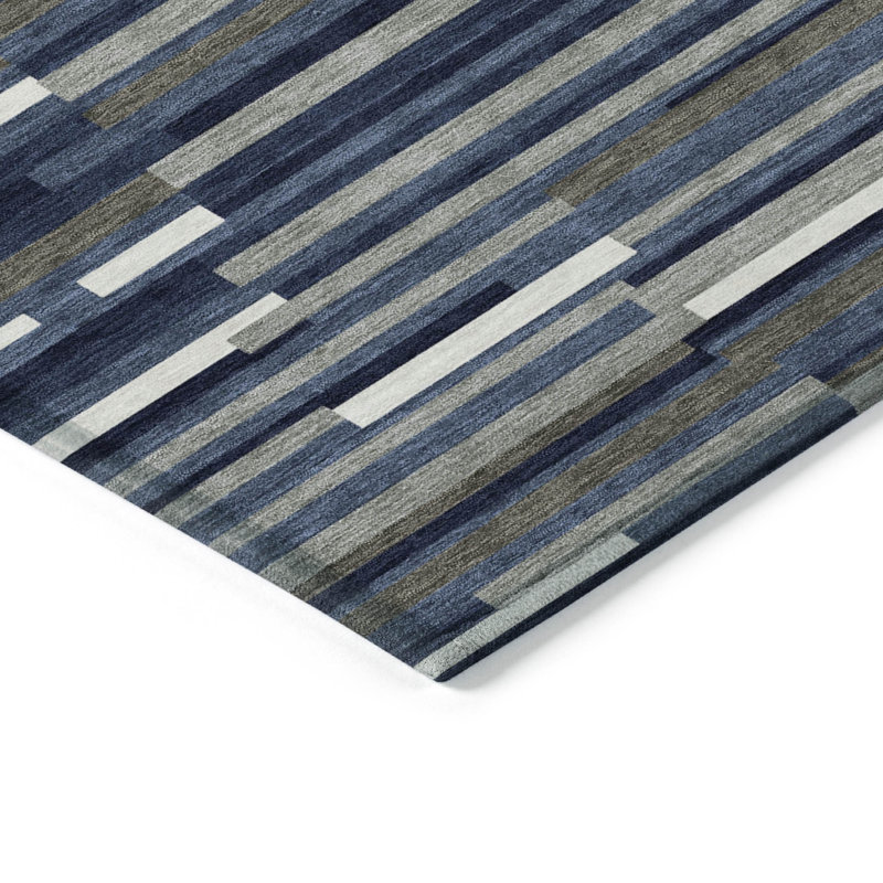 Malek Indoor/Outdoor Area Rug with Non-Slip Backing, Runner 2'3" x 7'6"