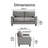 Serta Palisades 61" Track Arm Fabric Loveseat with Storage-1919920884