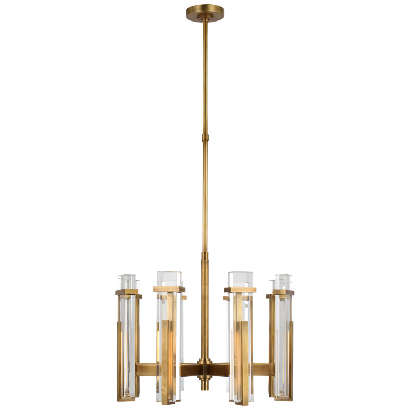 Ian K. Fowler Malik Medium Chandelier, White, Polished Nickel