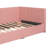 Upholstered Daybed With 2 Storage Drawers, Twin Size Sofa Bed Frame For Bedroom Living Room, Wood Slat Support, No Spring Box Need, Pink