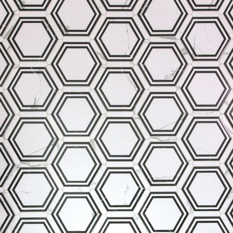 Kykuit 8.6" x 9.8" Porcelain Wall & Floor Tile, White