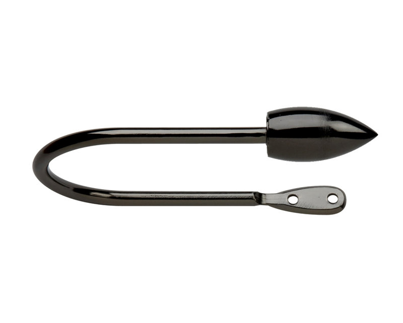 Curtain Holdback, 0.28cm H x 14cm W x 10.70cm D, Black