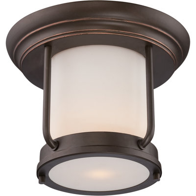 Tindall Mahogany Bronze 1 - Bulb Outdoor Flush Mount