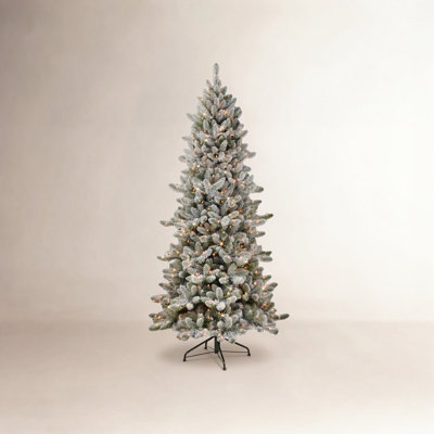 Gwyned Slender 7.5' Pre-Lit Spruce Christmas Tree