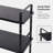 Black extendable double-layer cabinet storage rack, stackable countertop extender rack, suitable for kitchens, bathrooms, offices, and pantry storage.