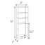 Rangement au-dessus de la toilette autoportant l 24,02 po x H 67,72 po x P 11,02 po Eliano