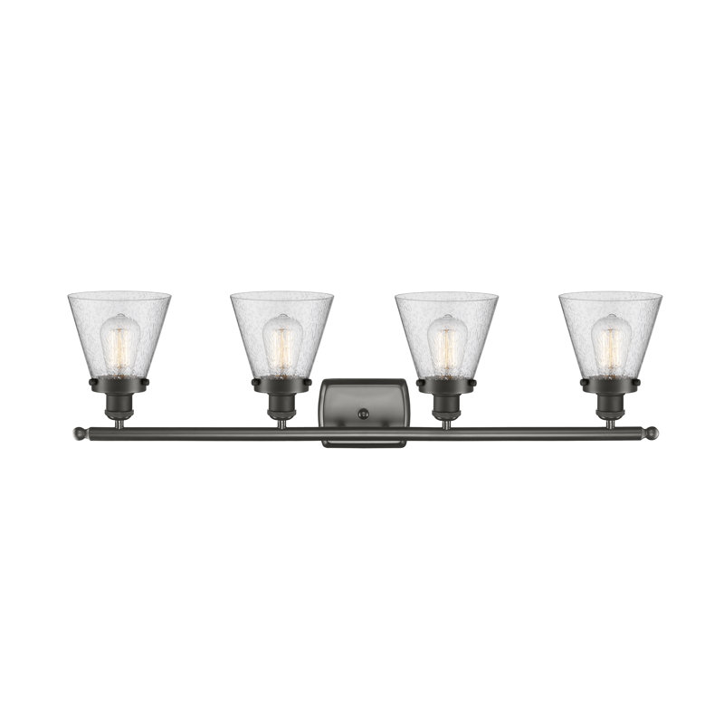 Éclairage pour meuble-lavabo 4 lumières Camarillo, Incandescent, Grainé, Bronze huilé