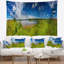 Tapisserie panorama idéal en polyester avec accessoires suspendus inclus-28490427