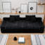 Canapé modulaire 118,1 po avec canapé en tissu de velours côtelé rembourré et modulaire, aucun assemblage requis, combinaison libre de 2 pièces pour le salon-446486811