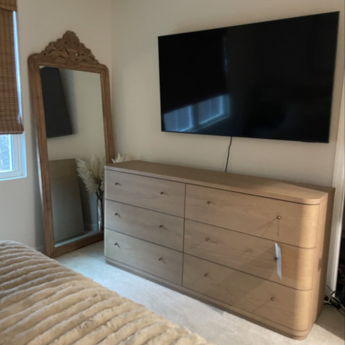 white christmas dresses Lucia 6-drawer Dresser with Mirror White – Value Home Furniture main image 1