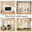 Panneau mural 3D en pierre véritable 23,6 po x 23,6 po (paquet de 8)-129239771-129239774