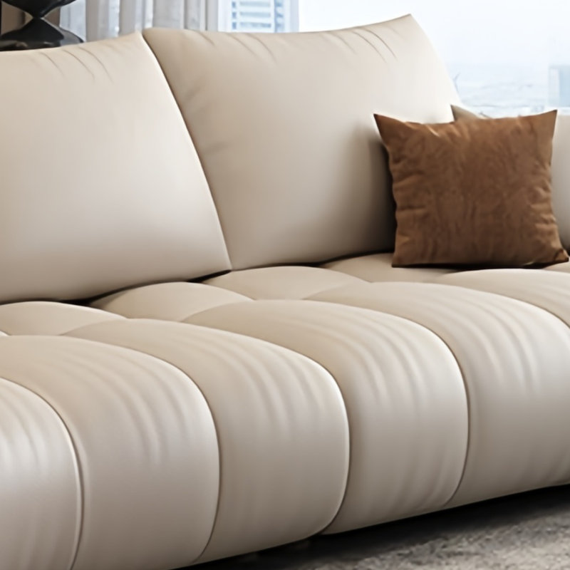Arc-shaped Khaki Living Room Sofa
