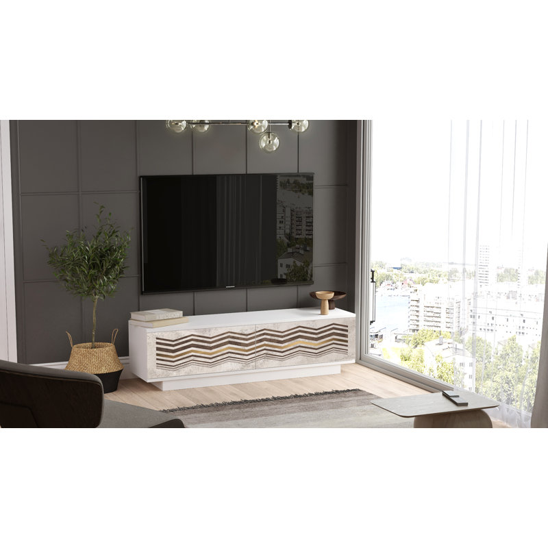 Meuble télé fond blanc avec meuble télé Fonda