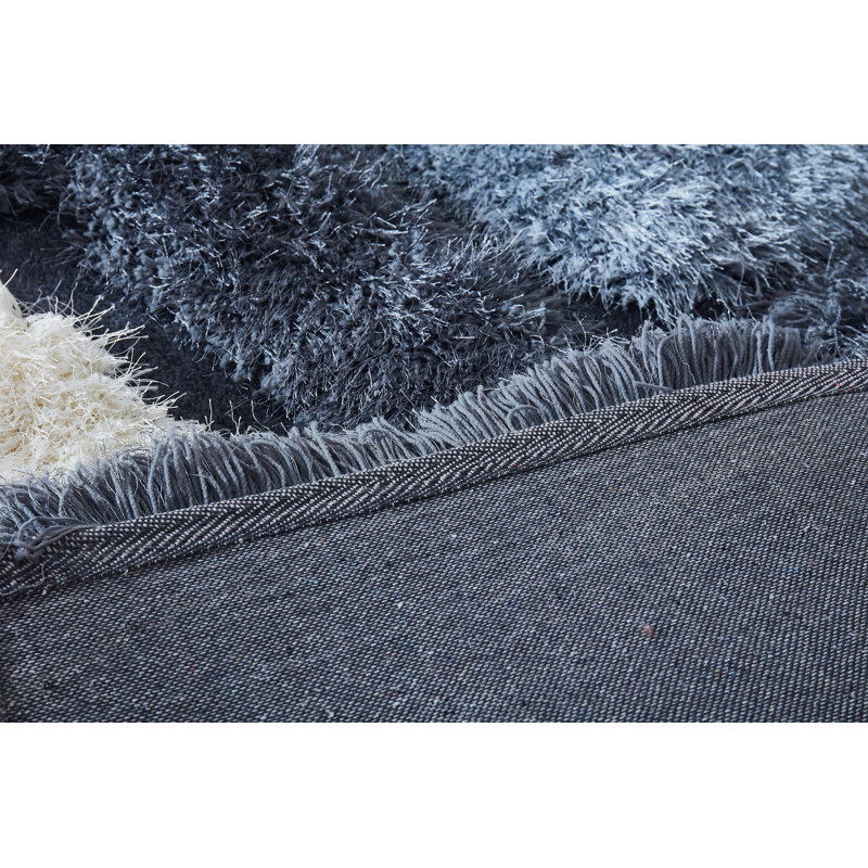 Tapis gris / bleu Barrelville, Rectangle 8 pi x 10 pi
