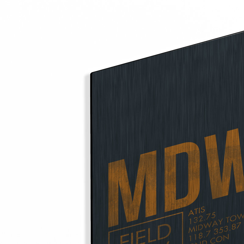 "MDW ATC" par O8 à gauche, H 16 po x l 12 po