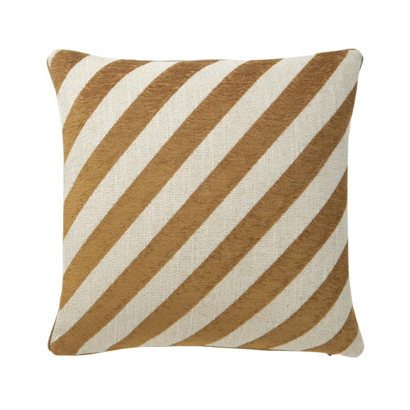 Calisson Decorative Pillow, Brown/White, Square 18"