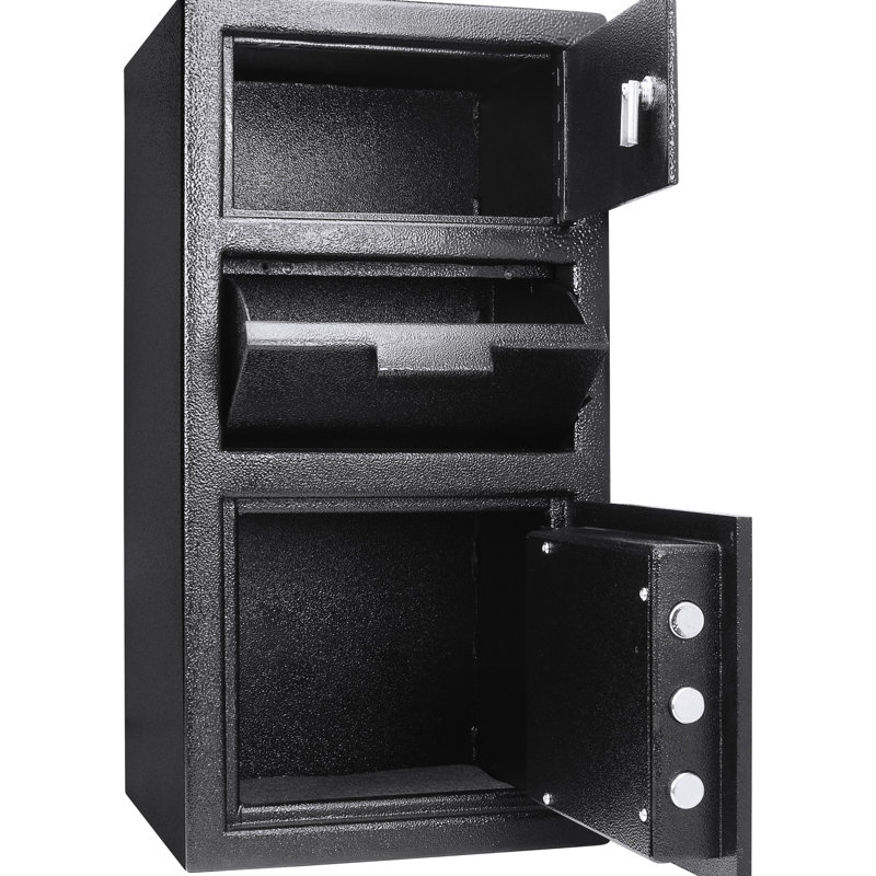 Coffre-fort à clavier numérique pour casier de grande taille, 0,72 à 0,78 pi cubes, protocole de sécurité avancé, dispositif de verrouillage, coffre en acier massif avec coffre de 18,5 po Largeur de l'emballage, verrou