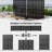Square-Black Pattern Metal Privacy Screen Wall