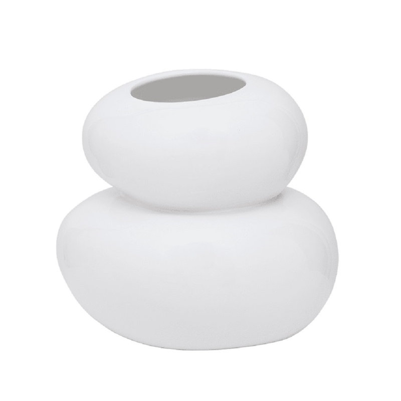 Vase Eladio Pebbles - blanc