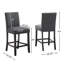 Tabourets de comptoir en tissu avec garniture cloutée Carliana, ensemble de 2-41667386-33396315