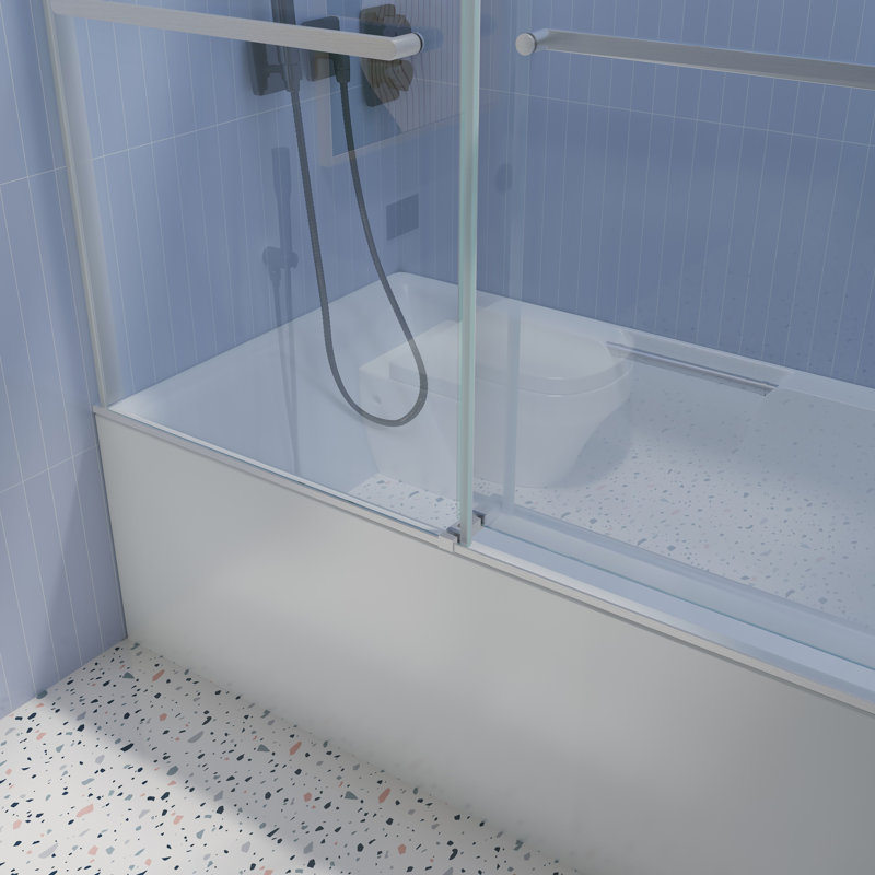 Porte de douche coulissante simple sans cadre l 56 "- H 60" Acacio